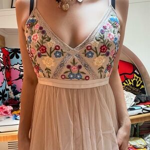 GORGEOUS embroidered thread and needle gown